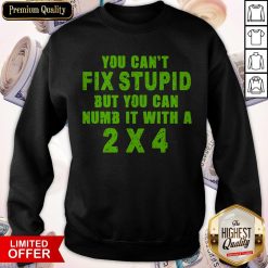 You Can't Fix Stupid But You Can Numb It With A 2 X 4 Sweatshirt