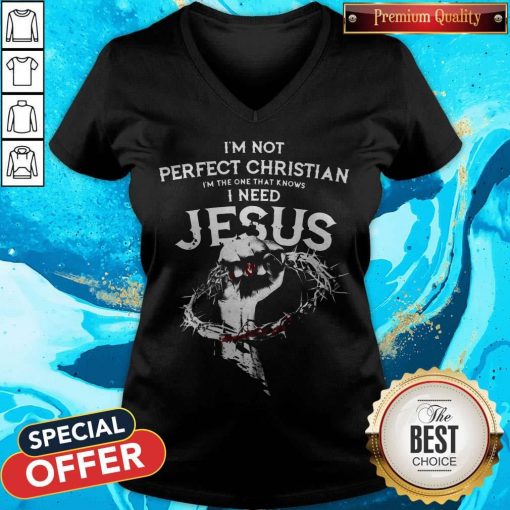 I’m Not Perfect Christian I’m The One That Knows I Need Jesus V-neck