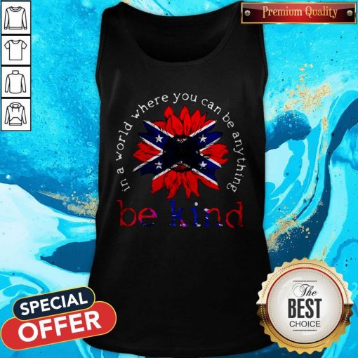 In A World Where You Can Be Anything Be Kind British Flag Tank Top