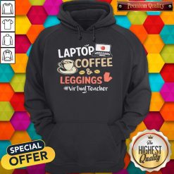 Laptop Coffee Leggings Virtual Teacher Hoodie