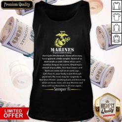 Marines If You Want It Easy Don'T Join This Branch Semper Fi Tank Top