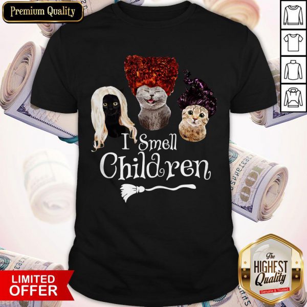 Official Cats Hocus Pocus I Smell Children Shirt