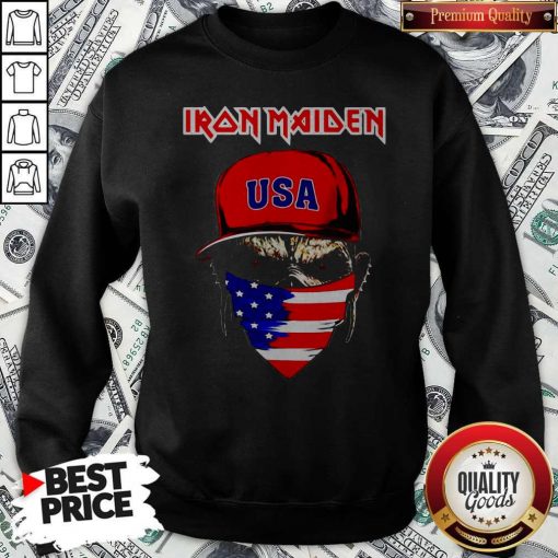 Skull Iron Maiden USA Flag Independence Day Sweatshirt