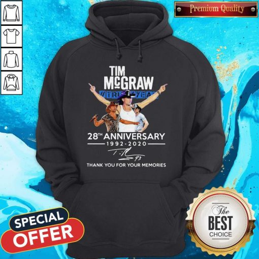 Tim Mcgraw 28th Anniversary 1992-2020 Thank You For The Memories Hoodie