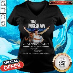 Tim Mcgraw 28th Anniversary 1992-2020 Thank You For The Memories V-neck