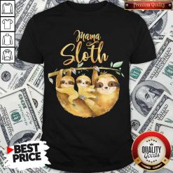Womens Mama Sloth Cute Mothers Day T-Shirt