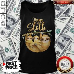 Womens Mama Sloth Cute Mothers Day Tank Top