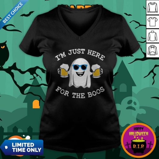 Ghost I’m Just Here For The Boos Halloween V-neck