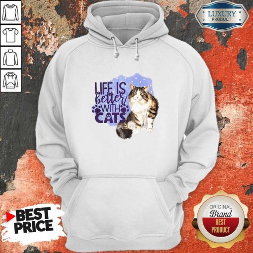 Good Life Is Letter With Cats Hoodie