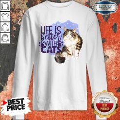 Good Life Is Letter With Cats Sweatshirt