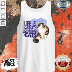 Good Life Is Letter With Cats Tank Top