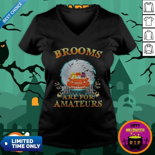 Halloween Brooms Are For Amateurs Jeep V-neck