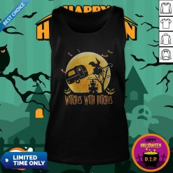 Happy Halloween Camping Witches With Hitches Moon Tank Top