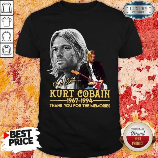 Kurt Cobain 1967-1994 Thank You For The Memories Shirt
