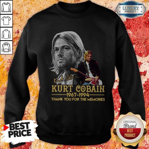 Kurt Cobain 1967-1994 Thank You For The Memories SweatshirtKurt Cobain 1967-1994 Thank You For The Memories Sweatshirt