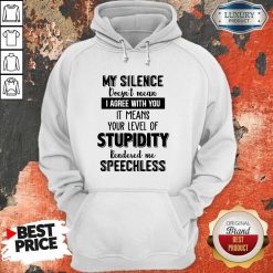 My Silence Your Level Of Stupidity Rendered Me Speechless Hoodie