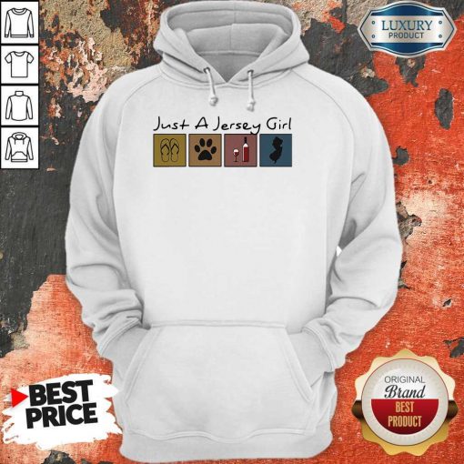 Official Just a New Jersey Girl Sticker Hoodie
