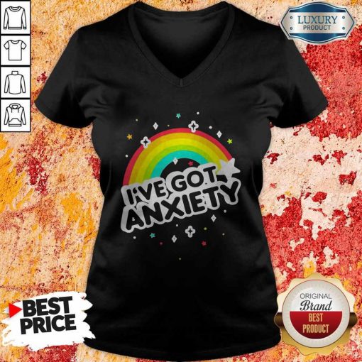 Rainbow I’ve Got Anxiety V-neck