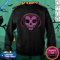 Sugar Skull Pink Music Day Of The Dead Sweatshirt