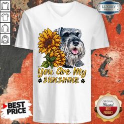 You Are My Sunshine Schnauzer Sunflower V-neck