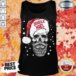 Funny Santa Skull Joyeux Noel Tank Top-Design By Soyatees.com