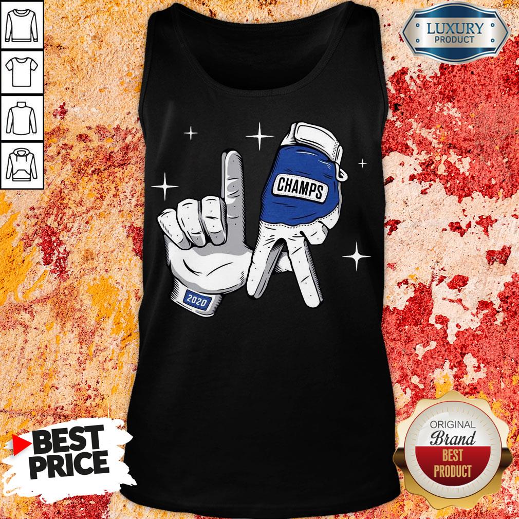 Nice Los Angeles Dodgers Safety Glove Champs Tank Top-Design By Soyatees.com