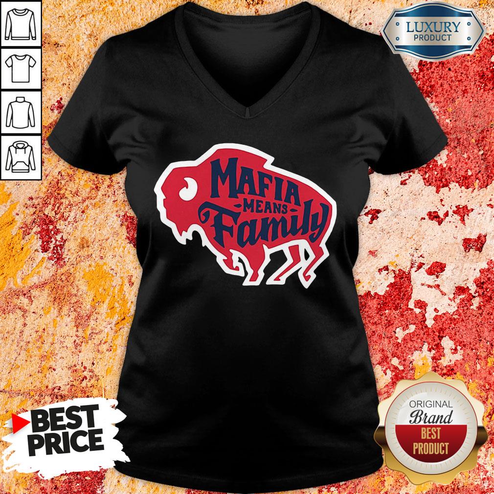 Top Buffalo Bills Mafia Means Family V-neck-Design By Soyatees.com