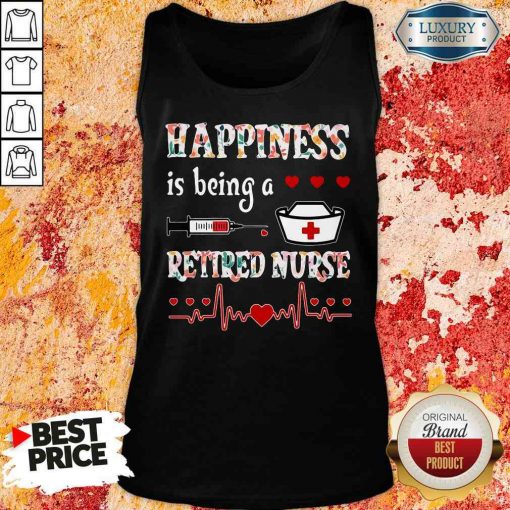 Awesome Happiness Is Being A Retired Nurse Tank Top-Design By Soyatees.com