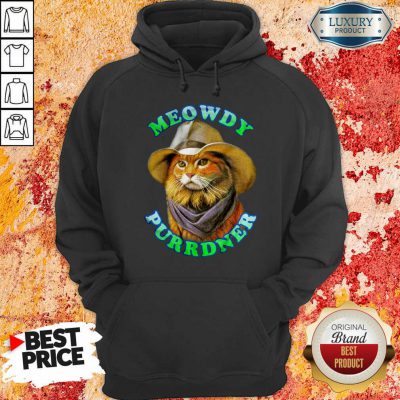  Meowdy Purrdner Cat Funny Hoodie-Design By Soyatees.com