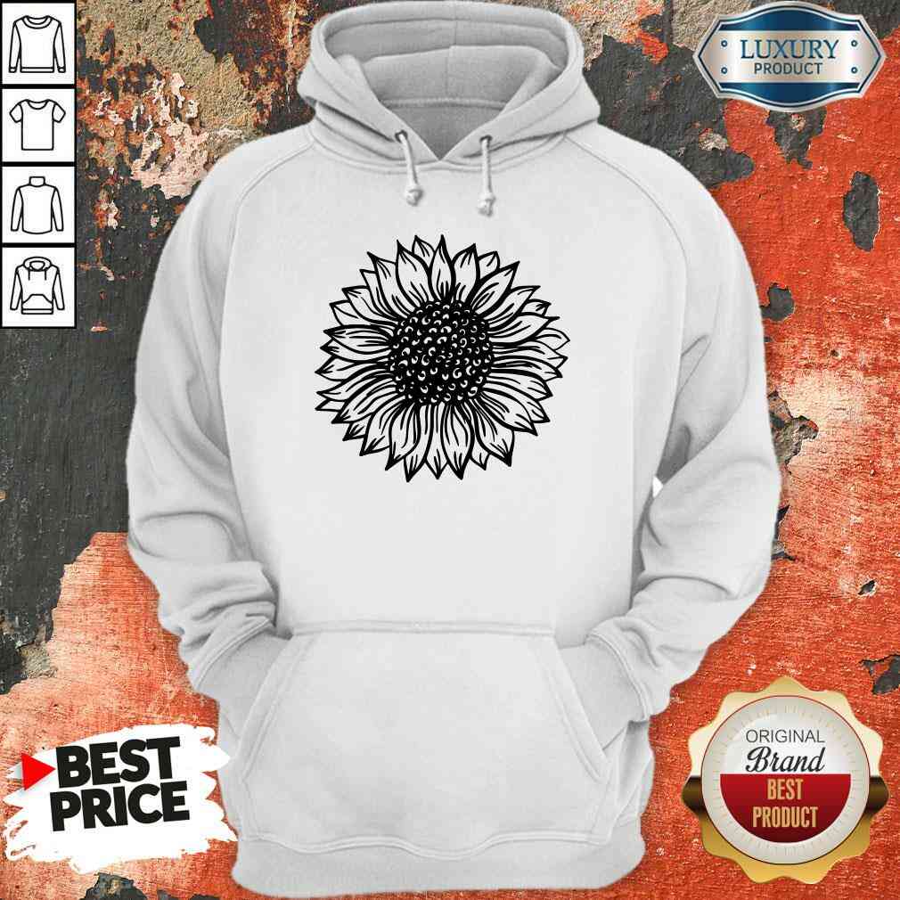 Awesome Sunflower Black And White Hoodie-Design By Soyatees.com