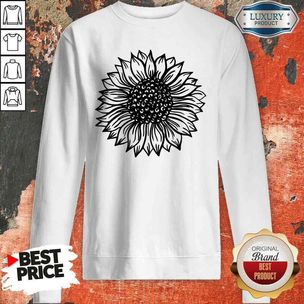 Awesome Sunflower Black And White Sweatshirt-Design By Soyatees.com