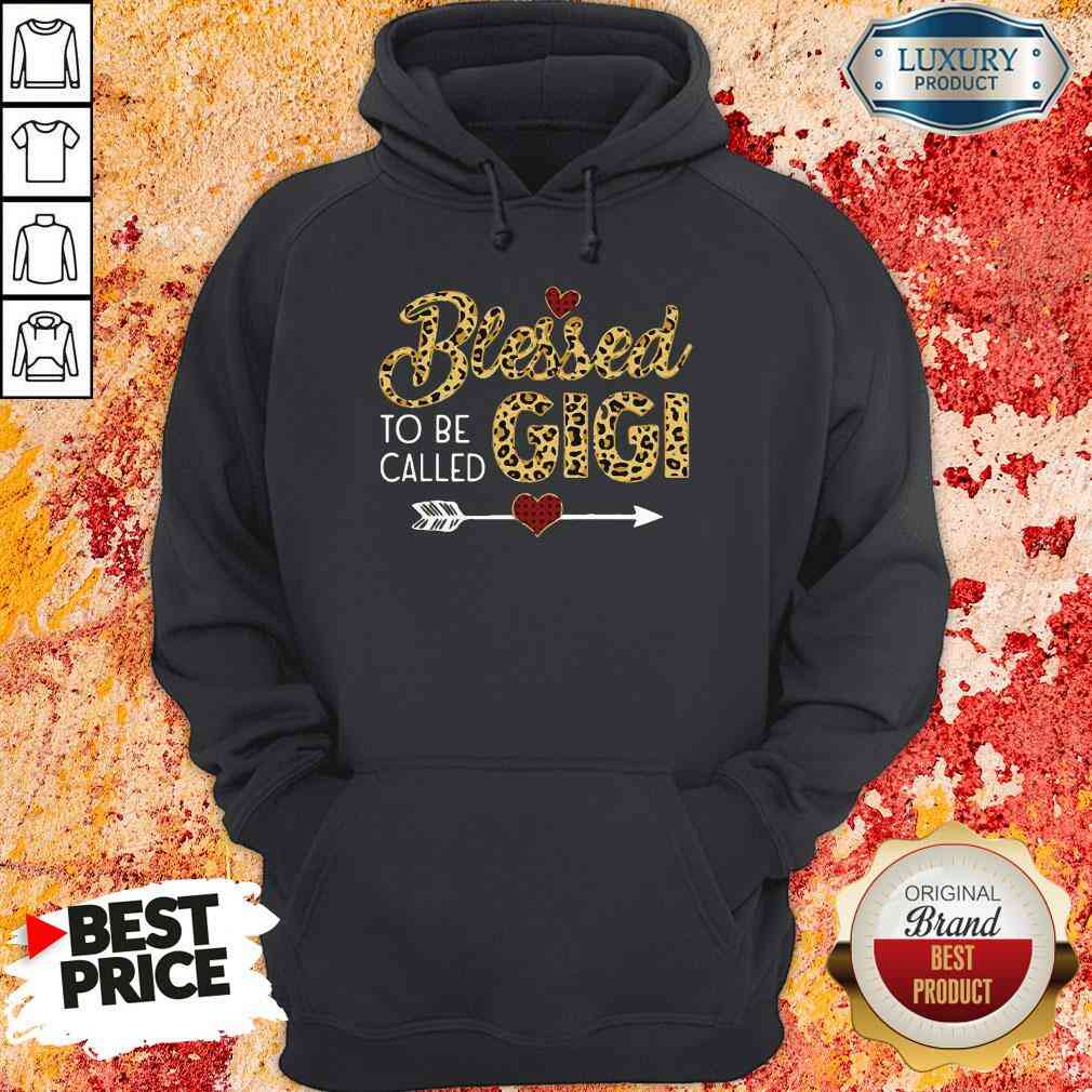 Funny Blessed To Be Called Gigi Leopart Red Plaid Buffalo Xmas Hoodie-Design By Soyatees.com