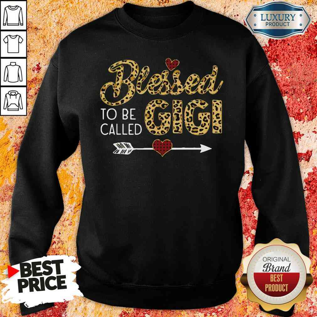 Funny Blessed To Be Called Gigi Leopart Red Plaid Buffalo Xmas Sweatshirt-Design By Soyatees.com