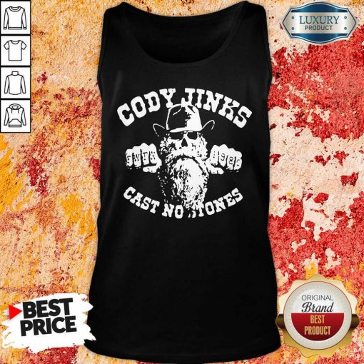 "Funny Cody Jinks Cast No Stones Tank top-Design By Soyatees.com