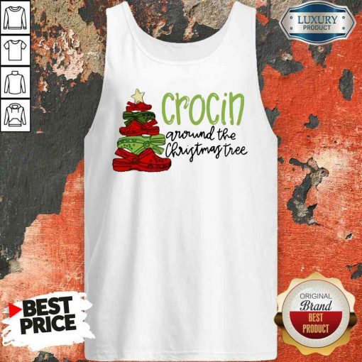 Funny Crocin Around The Christmas Tree Tank Top-Design By Soyatees.com