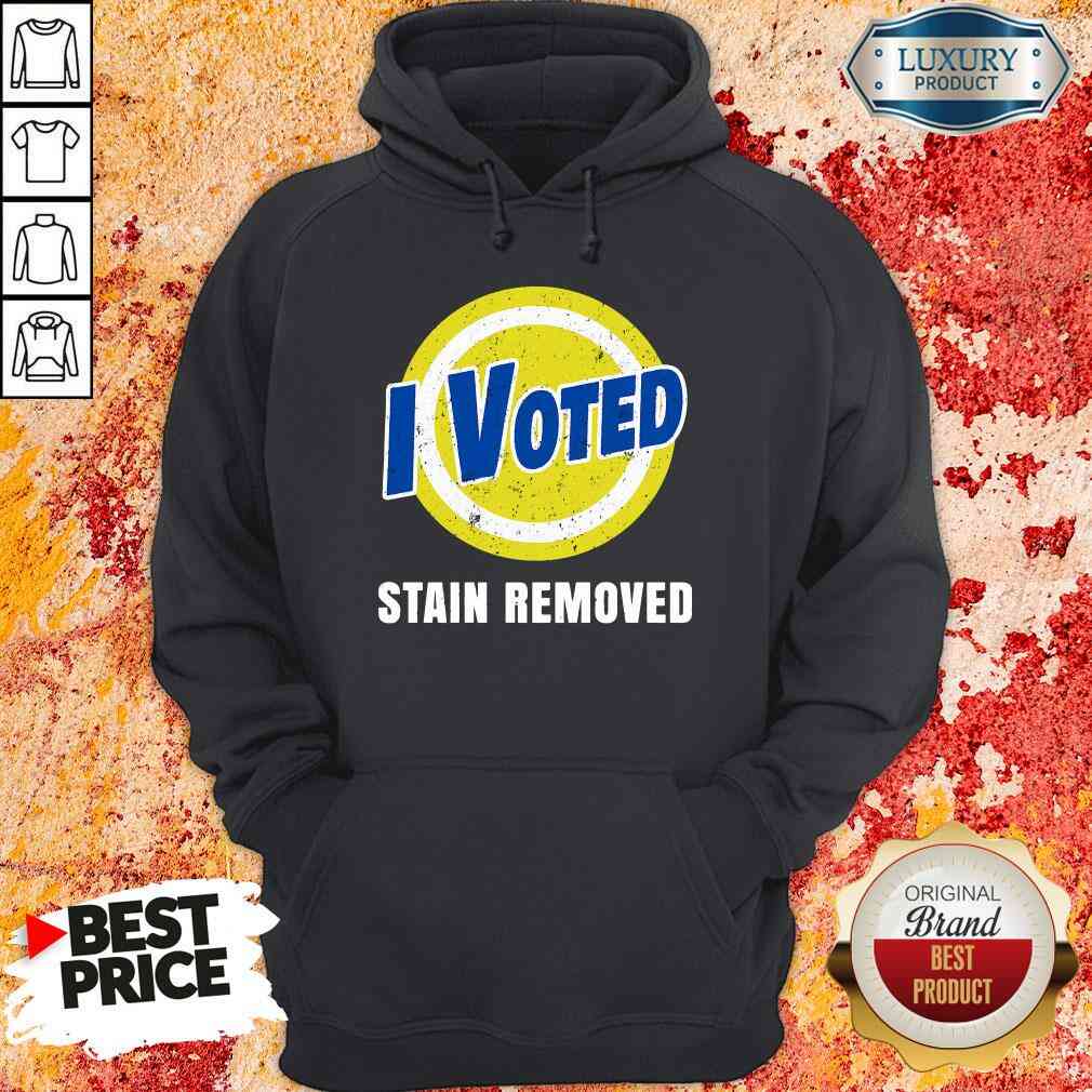Funny I Voted Stain Removed Hoodie-Design By Soyatees.com
