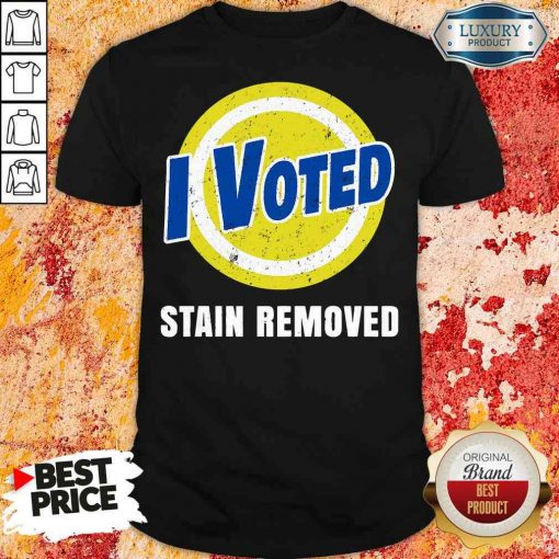 Funny I Voted Stain Removed Shirt-Design By Soyatees.com