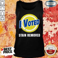 Funny I Voted Stain Removed Tank Top-Design By Soyatees.com