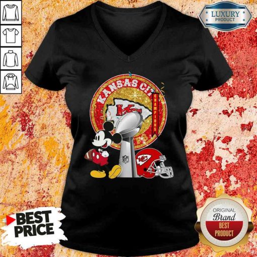 Funny Mickey Mouse Kansas City Chiefs Champions V-neck-Design By Soyatees.com