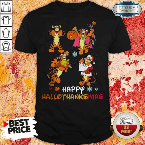 Funny Tiger Happy Hallothanksmas Shirt-Design By Soyatees.com