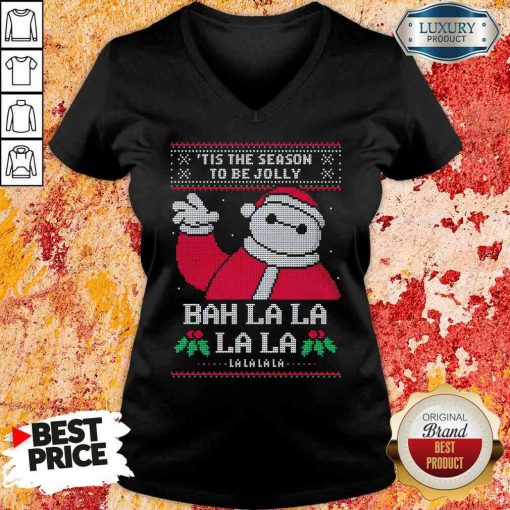 Funny Tis The Season To Be Jolly Bah La La Ugly Christmas V-neck-Design By Soyatees.com