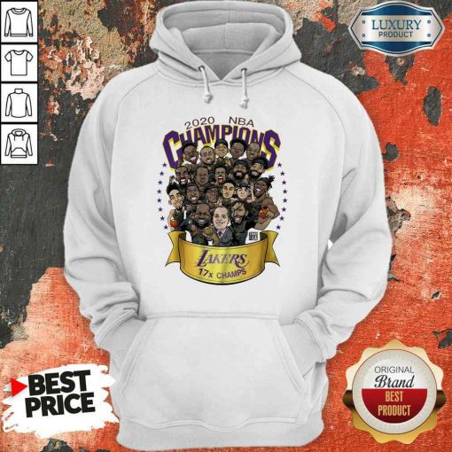 Good 2020 Nba Champions Los Angeles Lakers 17 Champs Cartoon Hoodie-Design By Soyatees.com