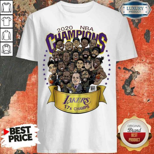 Good 2020 Nba Champions Los Angeles Lakers 17 Champs Cartoon Shirt-Design By Soyatees.com