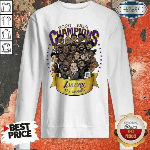 Good 2020 Nba Champions Los Angeles Lakers 17 Champs Cartoon Sweatshirt-Design By Soyatees.com