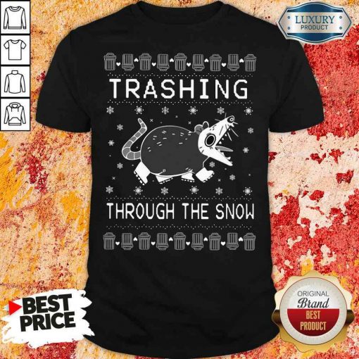 Good Opossum Trashing Through The Snow Ugly Christmas Shirt-Design By Soyatees.com