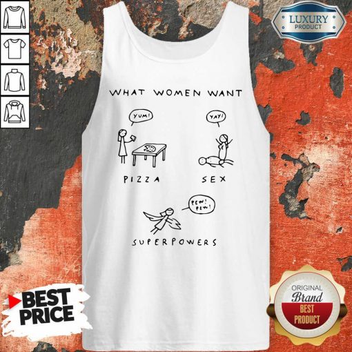 What Woman Pizza Sex Superpowers Tank Top-Design By Soyatees.com