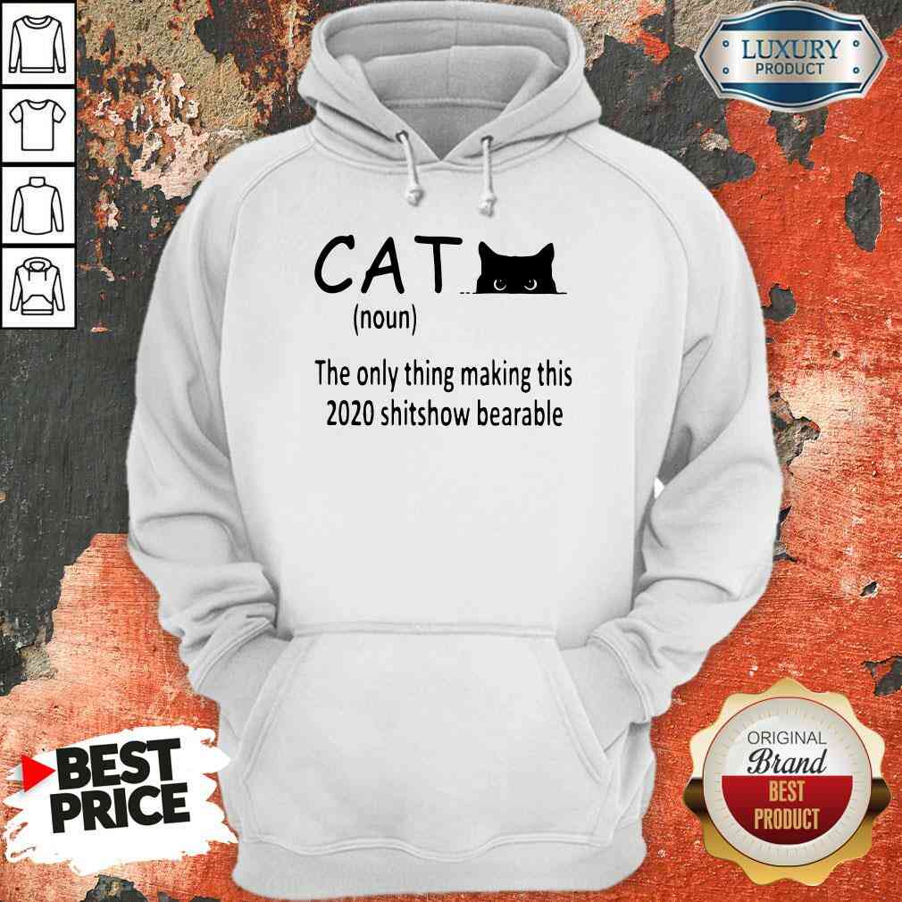 Happy Black Cat The Only Thing Making This 2020 Shitshow Bearable Hoodie-Design By Soyatees.com