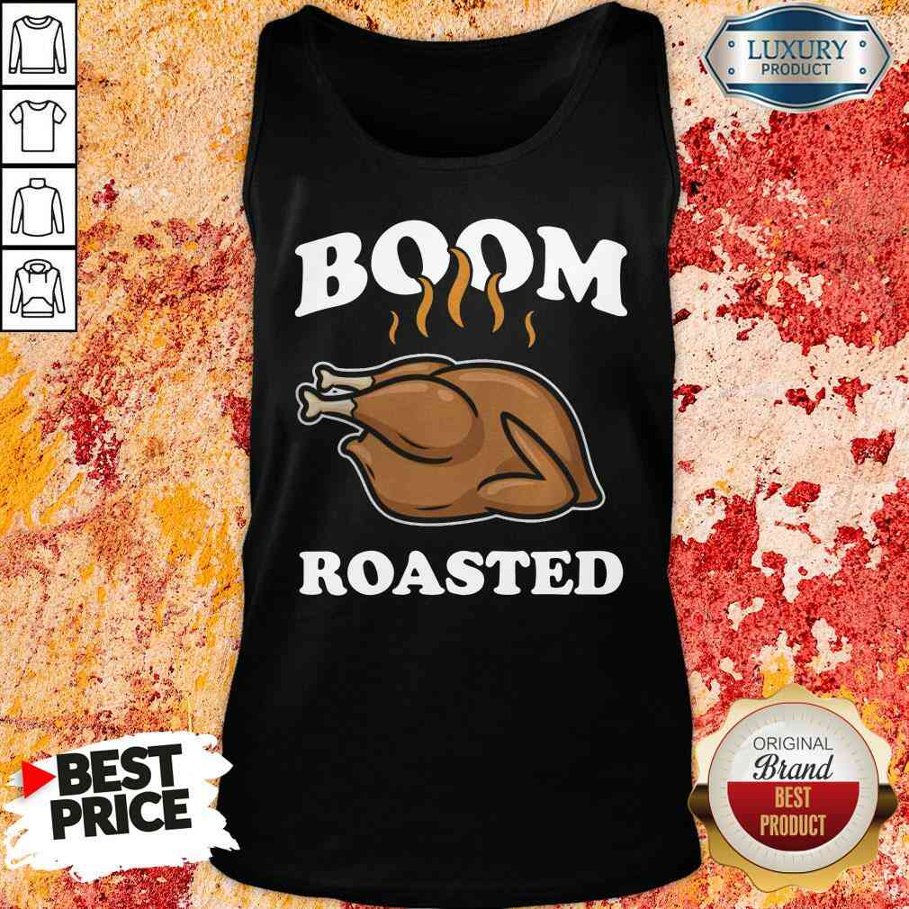 Happy Boom Roasted Happy Thanksgiving Turkey Tank Top-Design By Soyatees.com