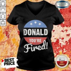 Happy Donald Youre Fired Trump Lost Biden Won 2020 Victory Unisex V Neck-Design By Soyatees.com