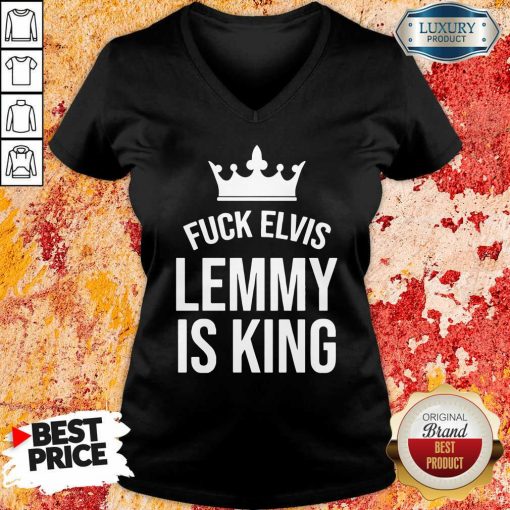 Fuck Elvis Lemmy Is King V-neck-Design By Soyatees.com